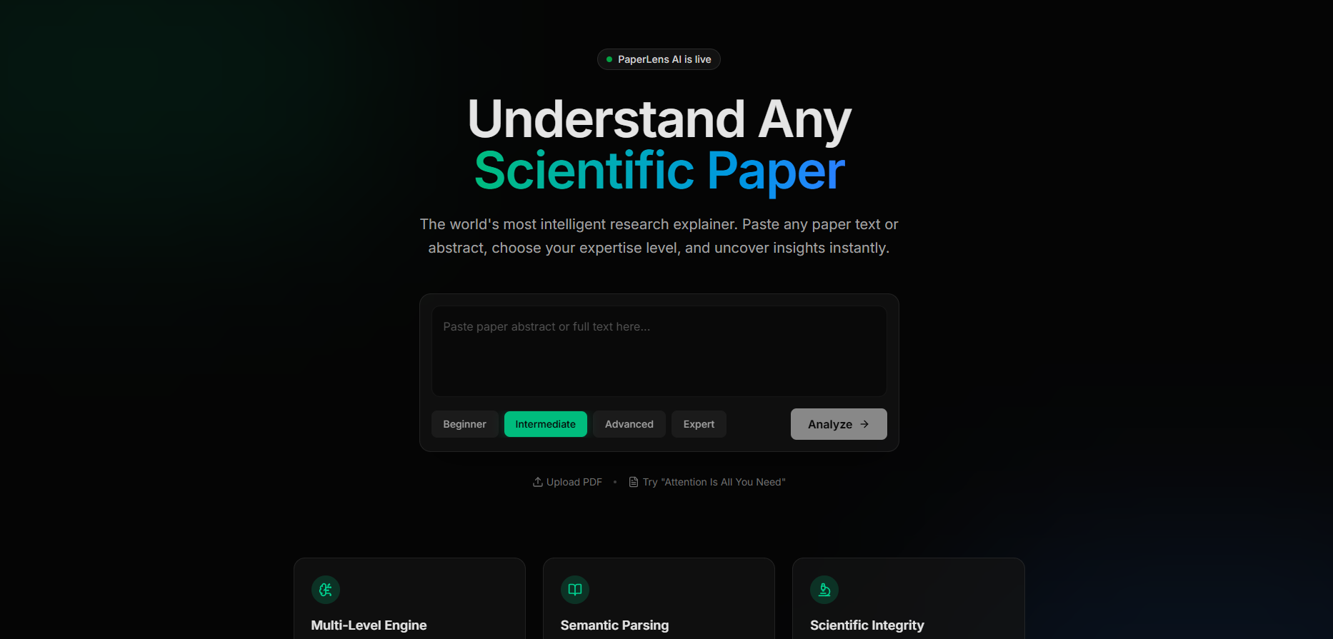PaperLens AI preview